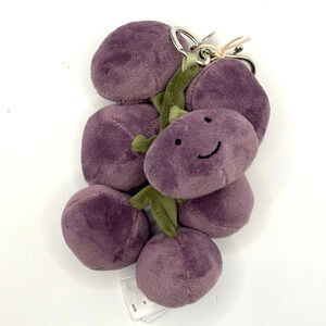 Soft Purple Grapes Inspired Bag Pendant/Keychain Decoration Toy - New Plush